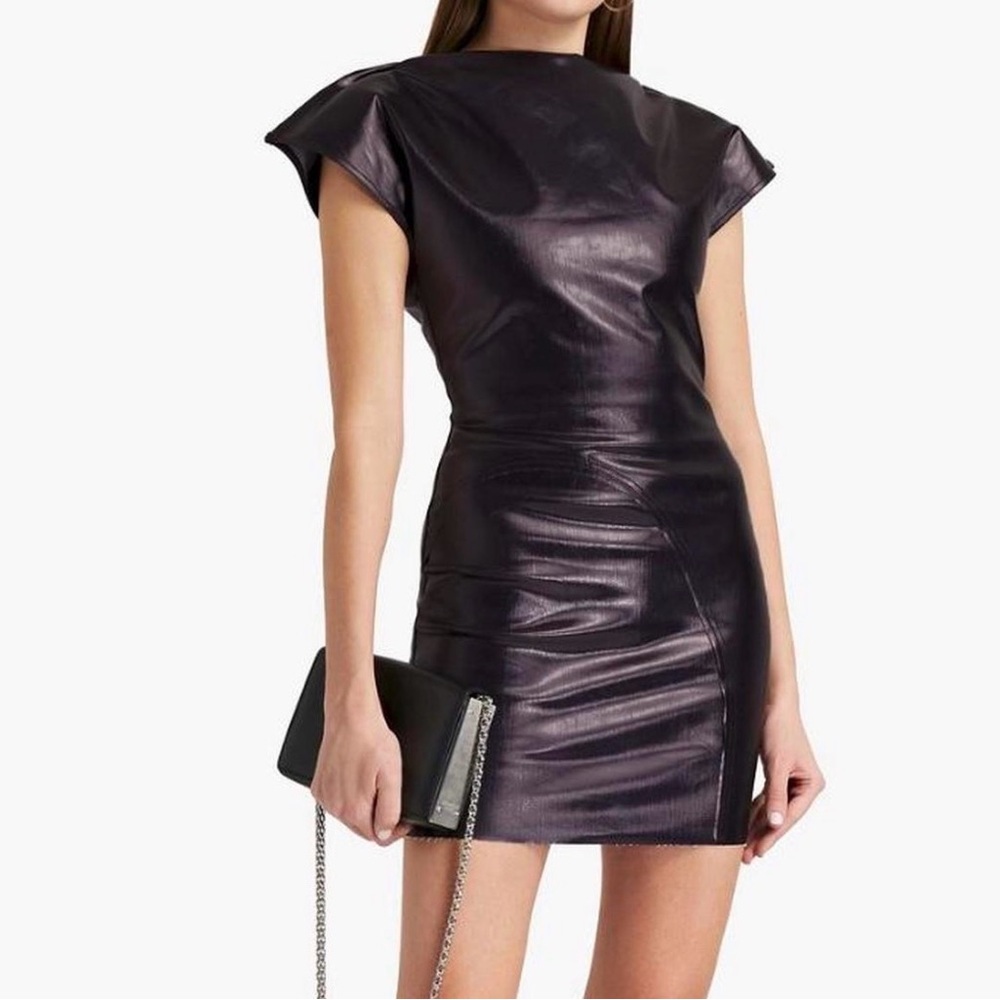 Rick Owens Shiny Black Mini Dress